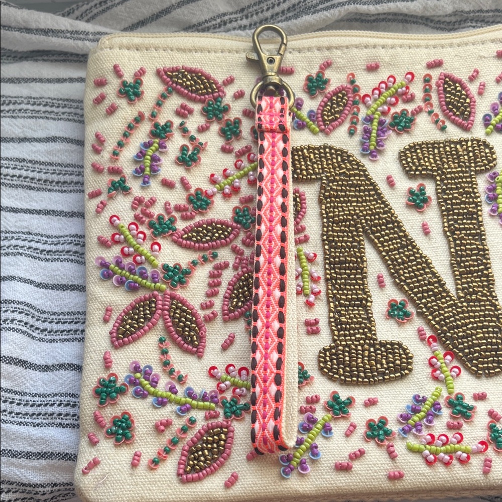 America & Beyond “N” Seed Bead Embellished Bag with Matching Wallet - Picture 7 of 7